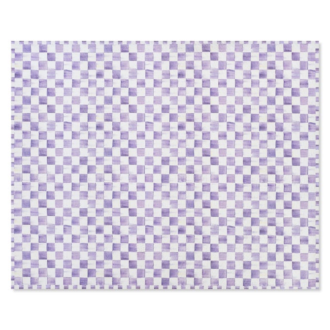 Violet Checkered 8' x 10' Washable Rug