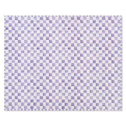 Violet Checkered 8' x 10' Washable Rug
