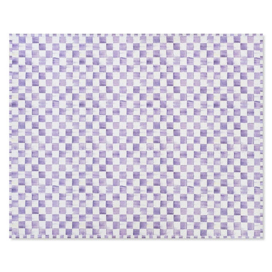 Violet Checkered 8' x 10' Washable Rug