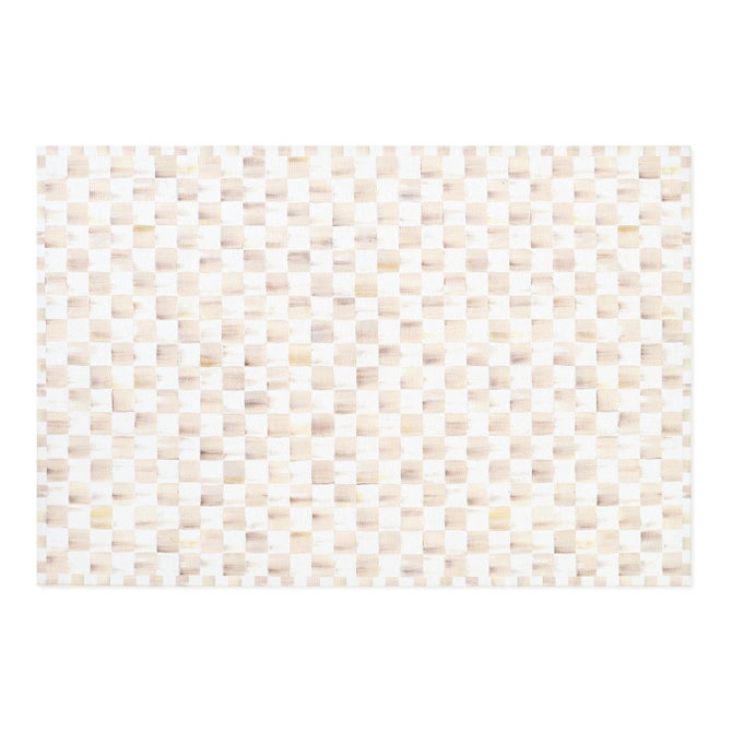 Mocha Checkered 5' x 7'6" Washable Rug