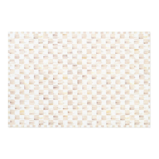 Mocha Checkered 5' x 7'6" Washable Rug