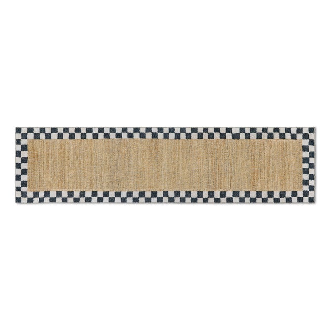 Naturals Check 2'6" x 10' Washable Runner
