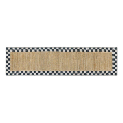 Naturals Check 2'6" x 10' Washable Runner