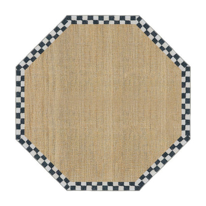 Naturals Check 6' Octagon Washable Rug