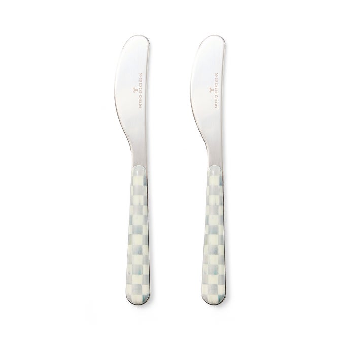 Sterling Check Bistro Spreaders, Set of 2