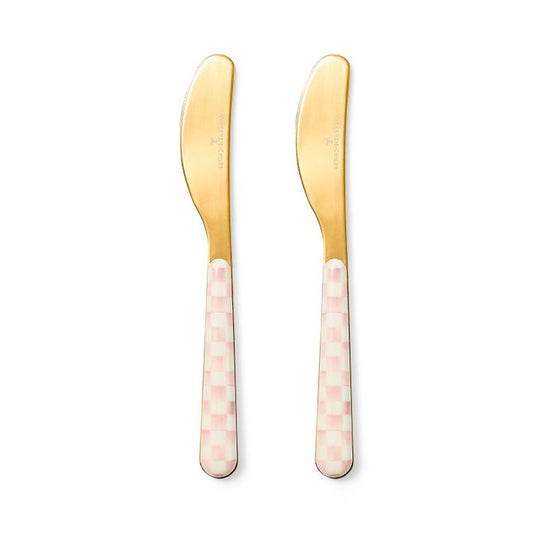 Rosy Check Bistro Spreaders, Set of 2