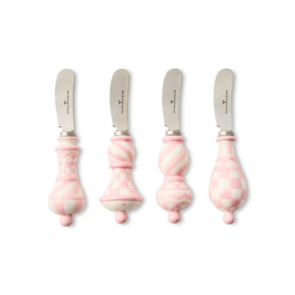 Rosy Check Party Spreaders, Set of 4