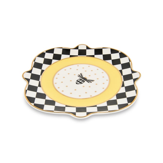 Bee Toile Salad Plate