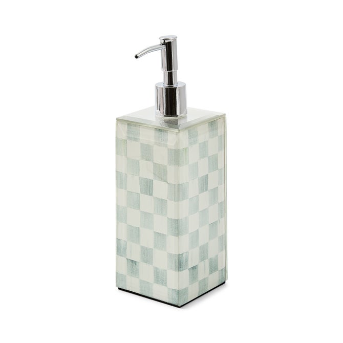 Sterling Check Soap Glass Pump