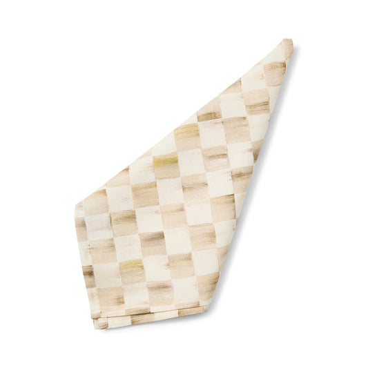 Mocha Check Printed Napkin