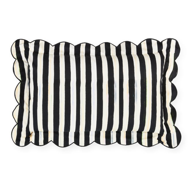 Courtly Check Reversible Scalloped Lumbar Throw Pillow