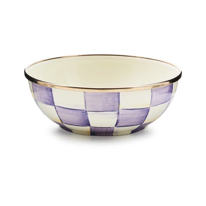 Violet Check Everyday Bowl