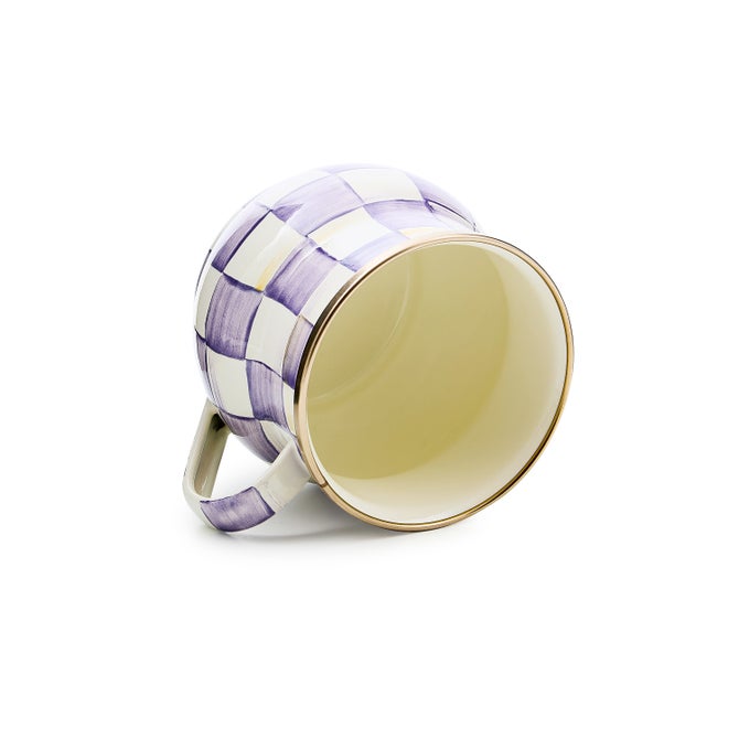 Violet Check Mug