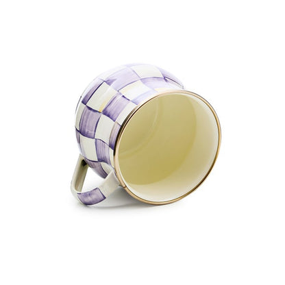 Violet Check Mug