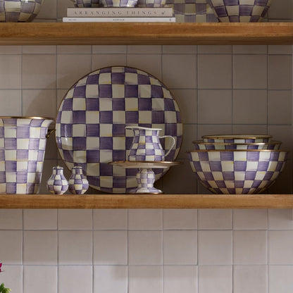 Violet Check Creamer
