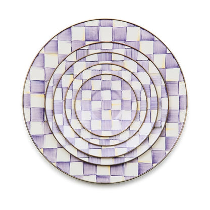 Violet Check Serving Platter