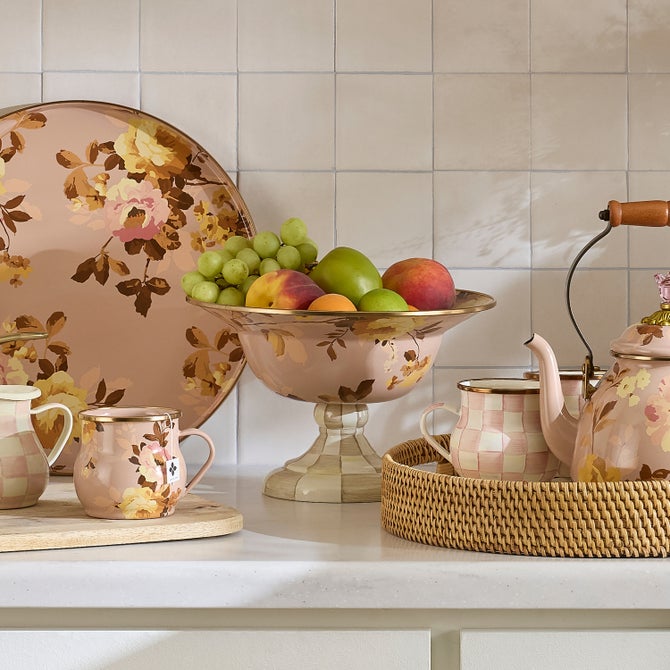 Wild Rose Mauve Large Compote