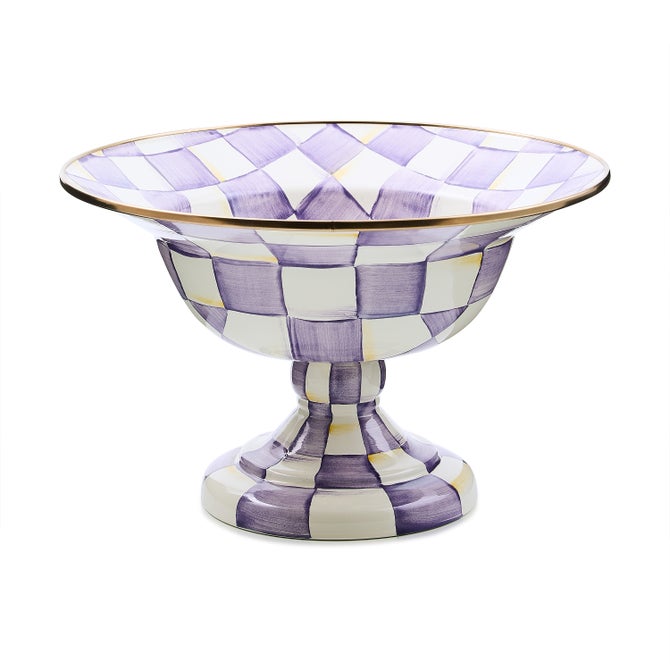 Violet Check Large Compote