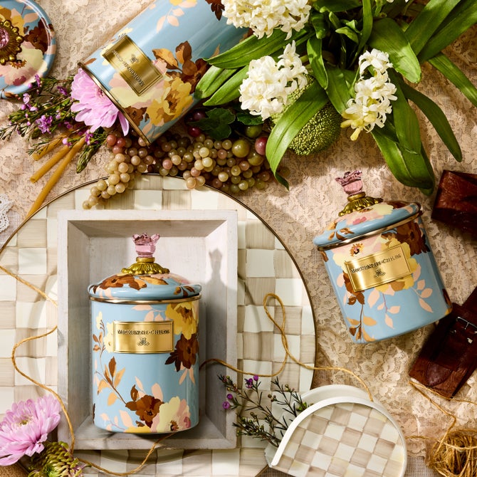 Wild Rose Slate Small Canister
