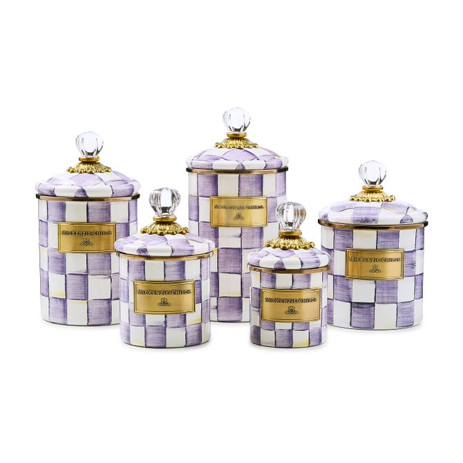 Violet Check Large Canister