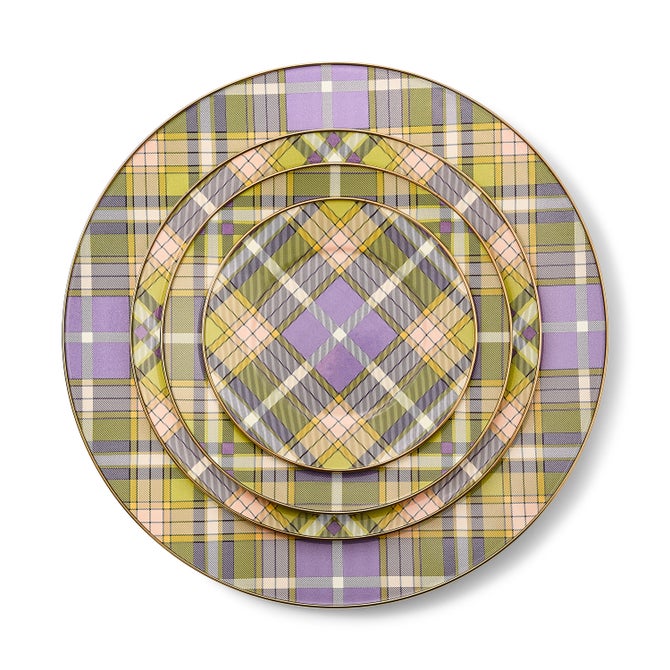 Tartan Violet Dinner Plate