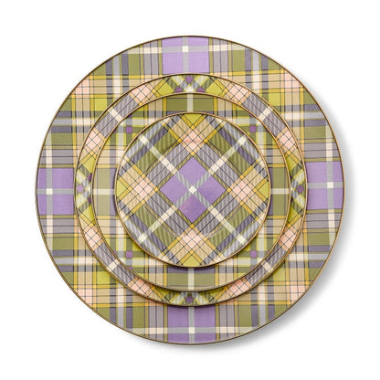 Tartan Violet Dinner Plate