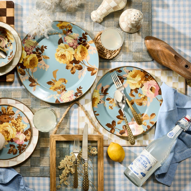 Wild Rose Slate Dinner Plate