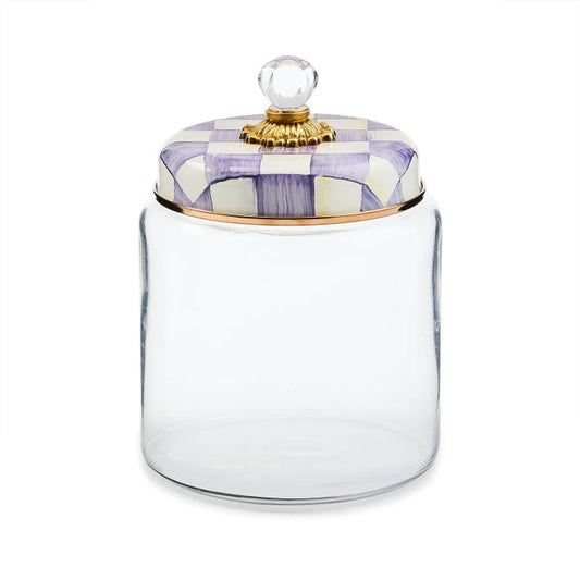 Violet Check Large Kitchen Canister