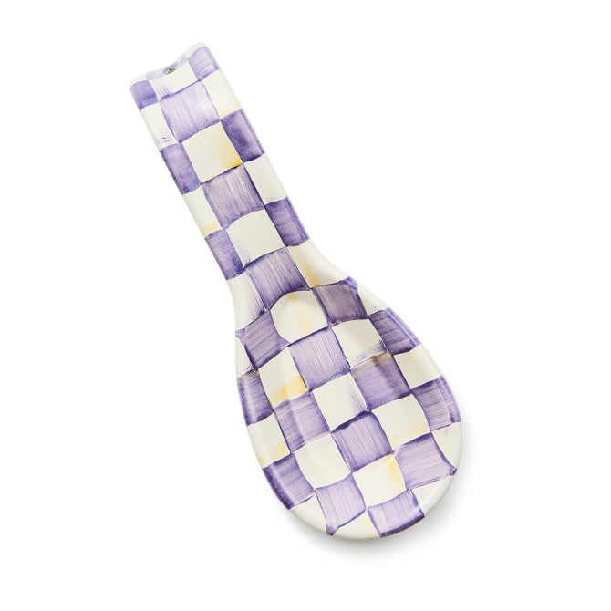 Violet Check Spoon Rest