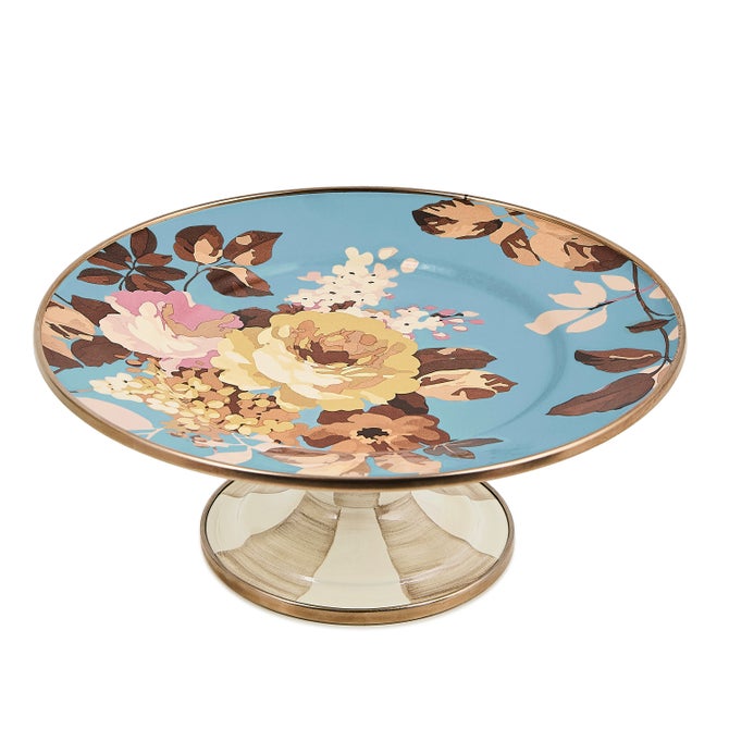Wild Rose Slate Mini Pedestal Platter
