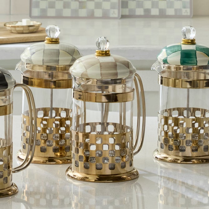 Mocha Check French Press