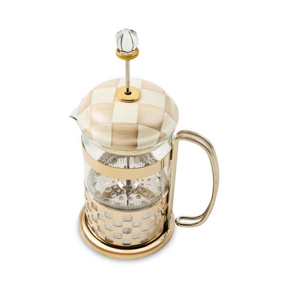 Mocha Check French Press
